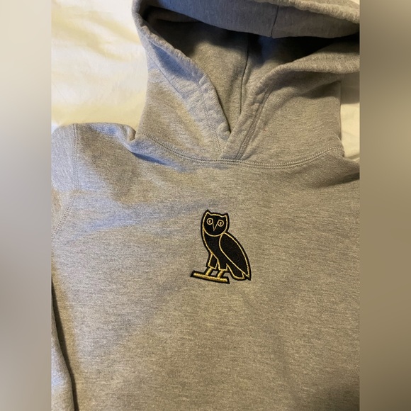 OVO Drakes October’s Very Own Mini OG Owl Hoodie Grey - Picture 9 of 9